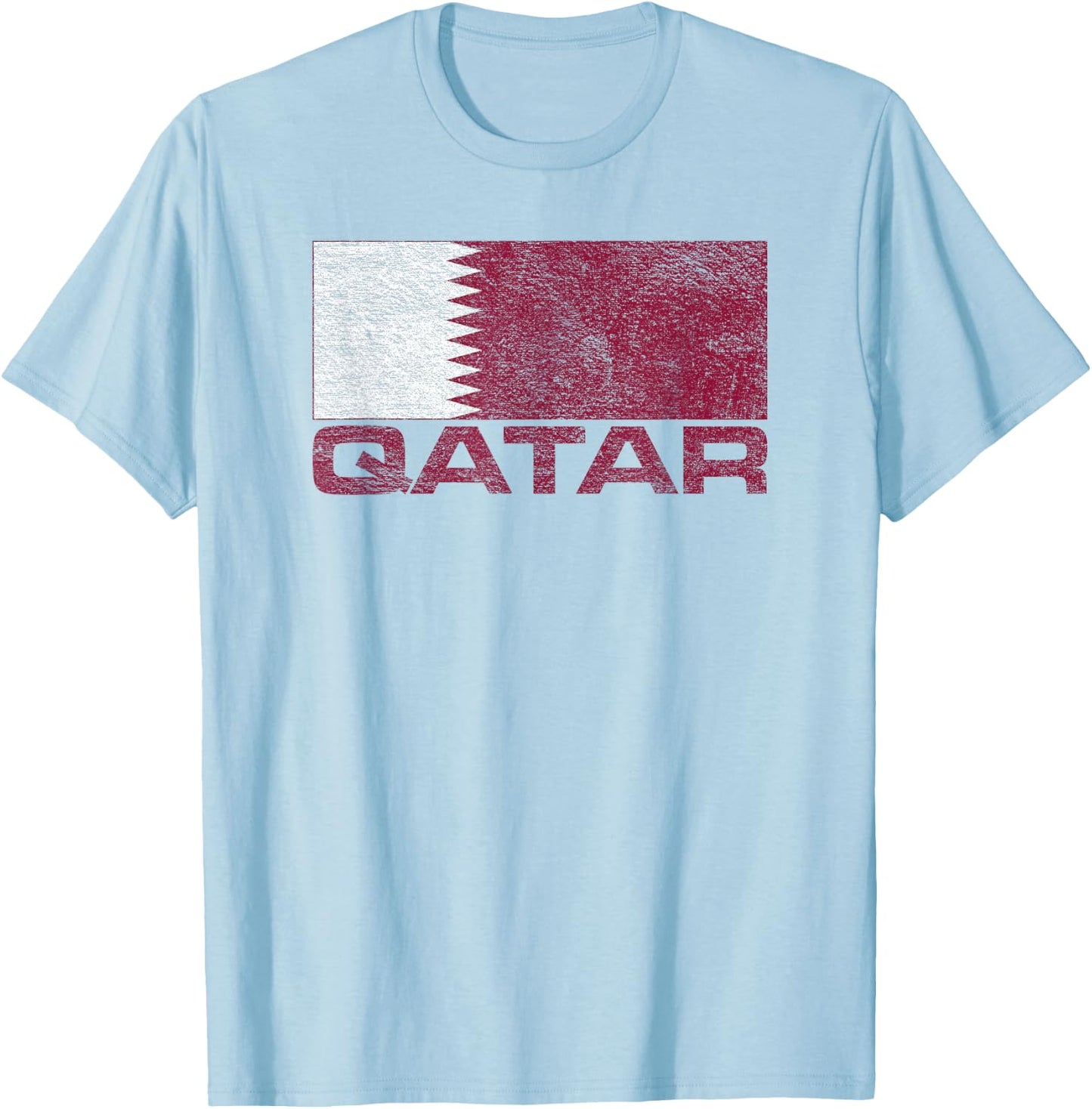 Qatar Flag Doha Qatari Pride T-Shirt - T-Shirt | Light Blue