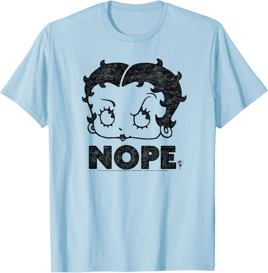 Betty Boop Boop Nope T-Shirt - T-Shirt | Light Blue