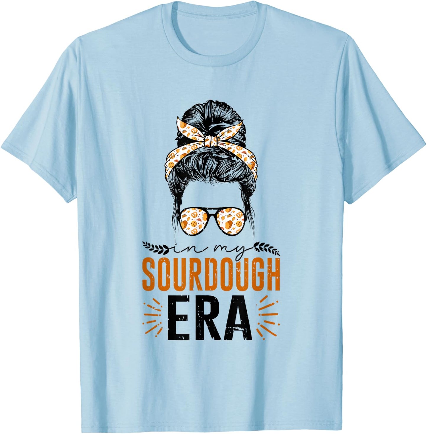 In My Sourdough Era Bread Baking Sourdough Enthusiast T-Shirt - T-Shirt | Light Blue