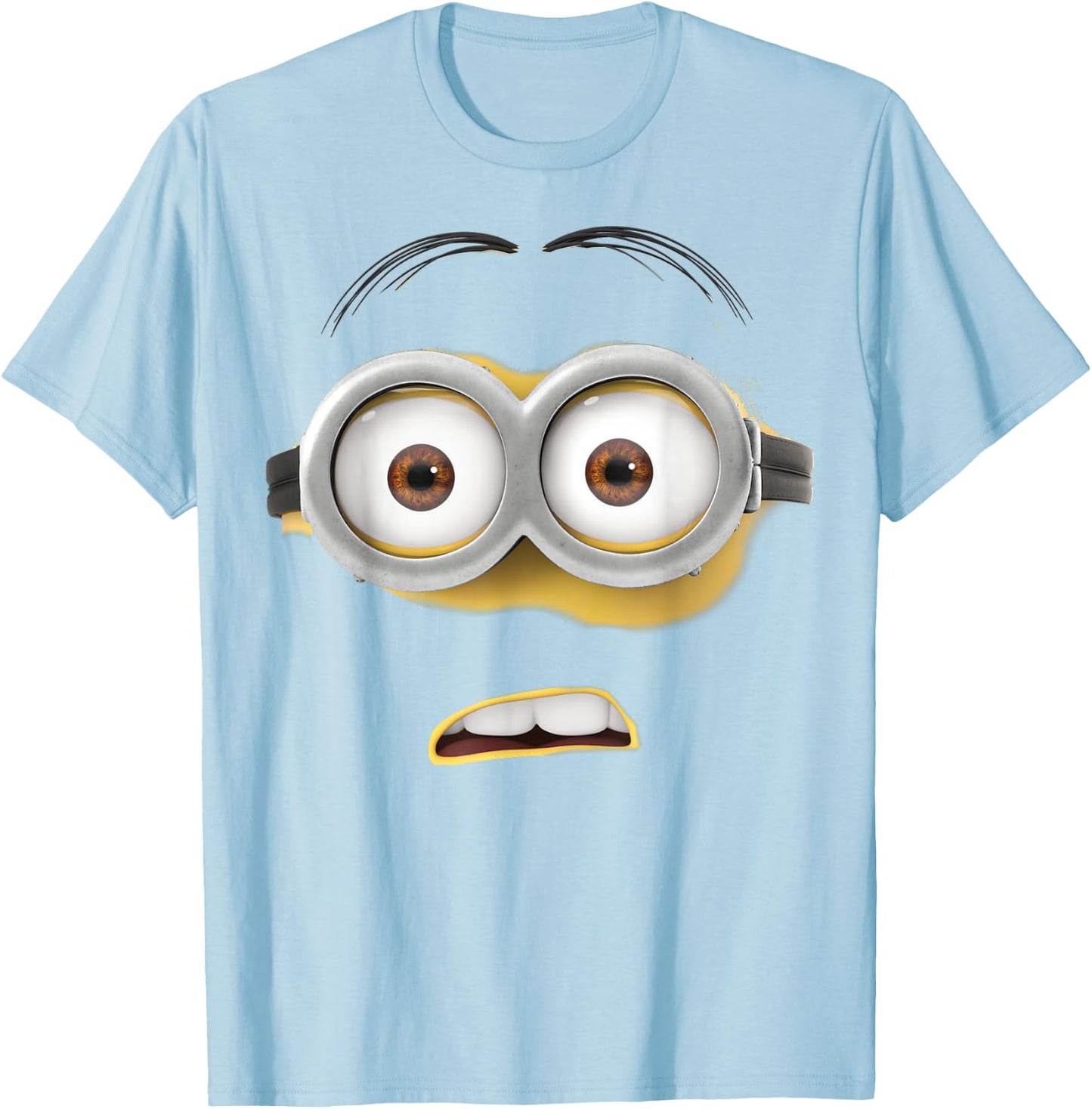 Despicable Me Minions Shocked Face Graphic T-Shirt - T-Shirt | Light Blue