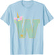 Initial Letter W Unicorn Monogram for Girls Unicorn Birthday T-Shirt - T-Shirt | Light Blue