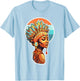 Spiritual Melanin Proud Native Afro American Woman Themed T-Shirt - T-Shirt | Light Blue