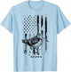 USA American Flag Hunters - Hunting Woodcock Bird T-Shirt - T-Shirt | Light Blue