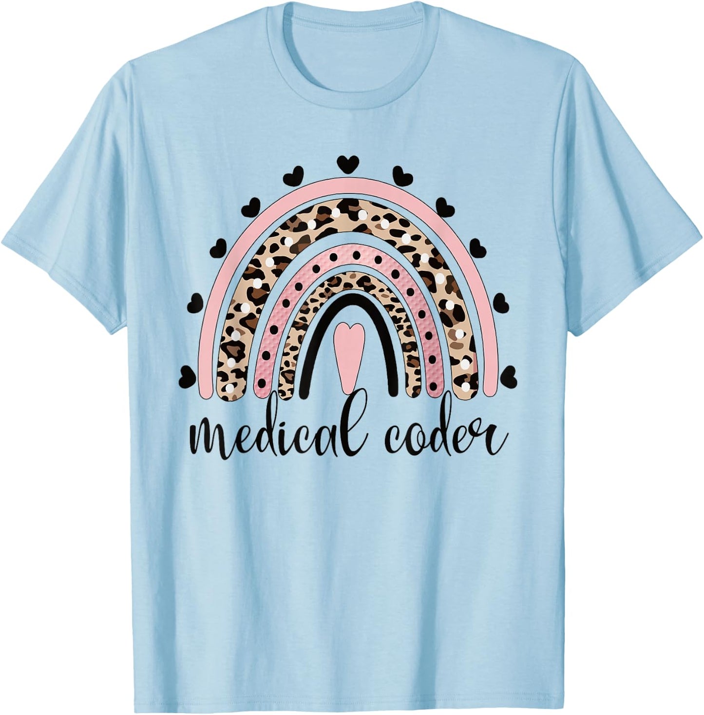 Medical Coder Rainbow Medical Coding Clinical Coder T-Shirt - T-Shirt | Light Blue