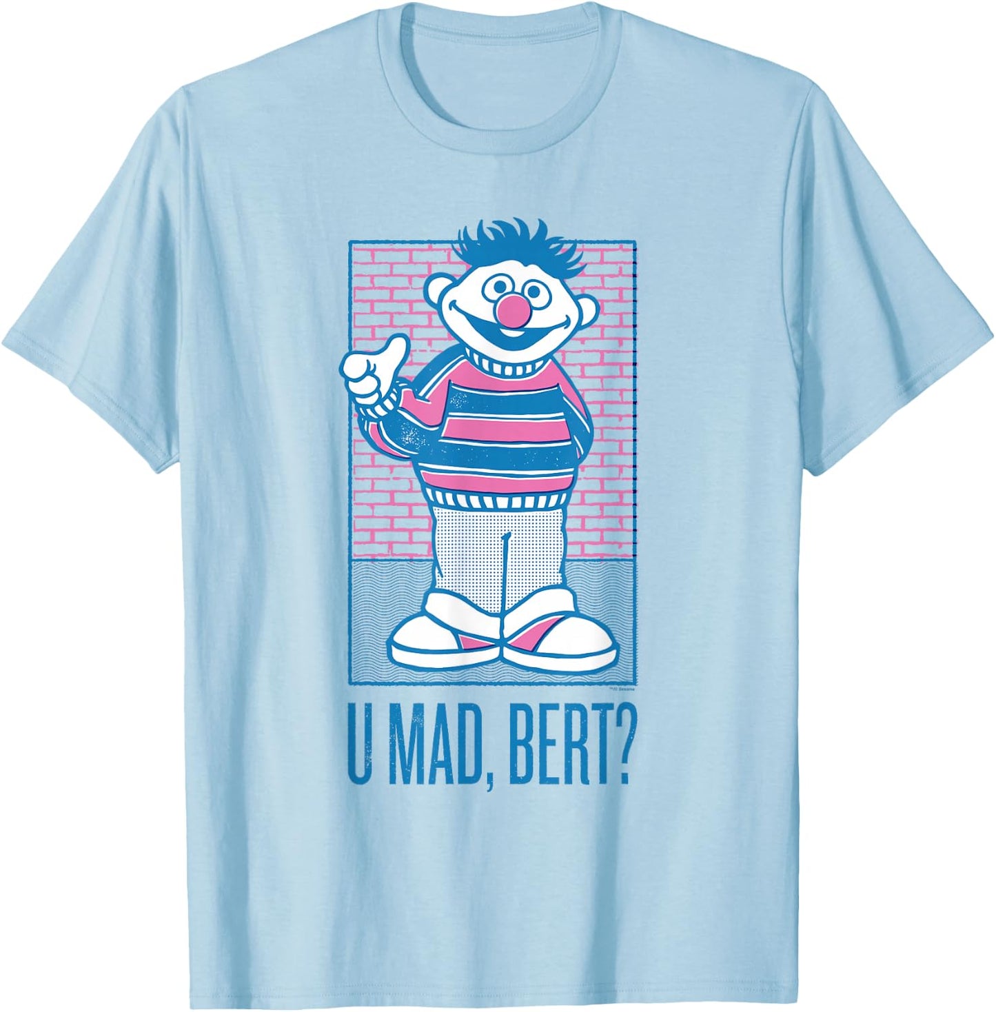 Sesame Street Ernie You Mad, Bert? T-Shirt - T-Shirt | Light Blue