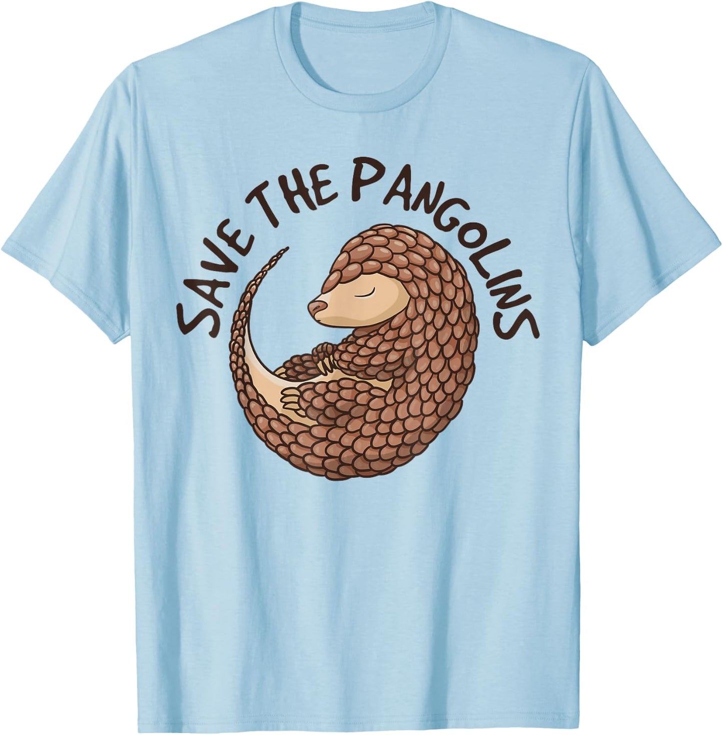 Save The Pangolins T-Shirt - T-Shirt | Light Blue