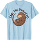 Save The Pangolins T-Shirt - T-Shirt | Light Blue
