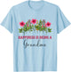 Happiness Is Being A Grandma Flower Mother's Day T-Shirt - T-Shirt | Light Blue