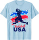 Basketball USA Support Team Shirt Basketball Lover T-Shirt - T-Shirt | Light Blue