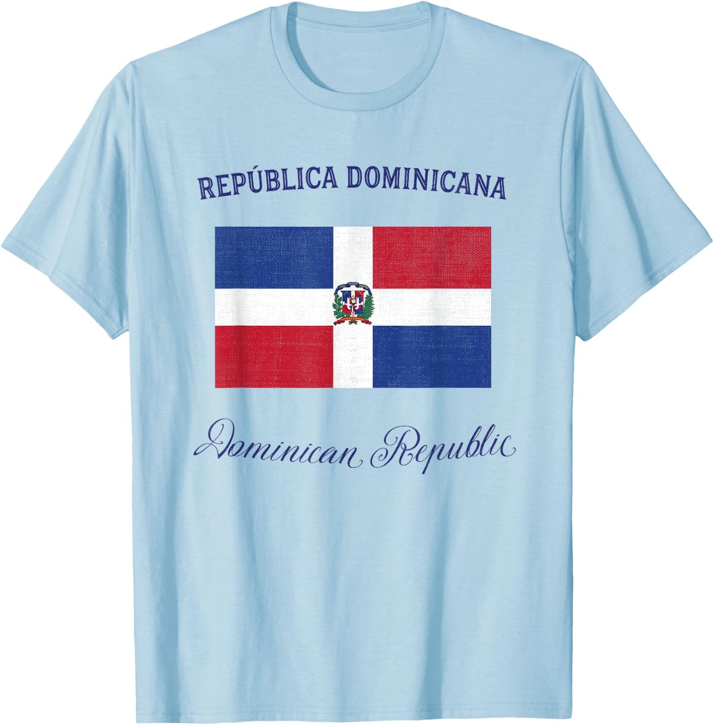Dominican Republic Flag T-Shirt - T-Shirt | Light Blue