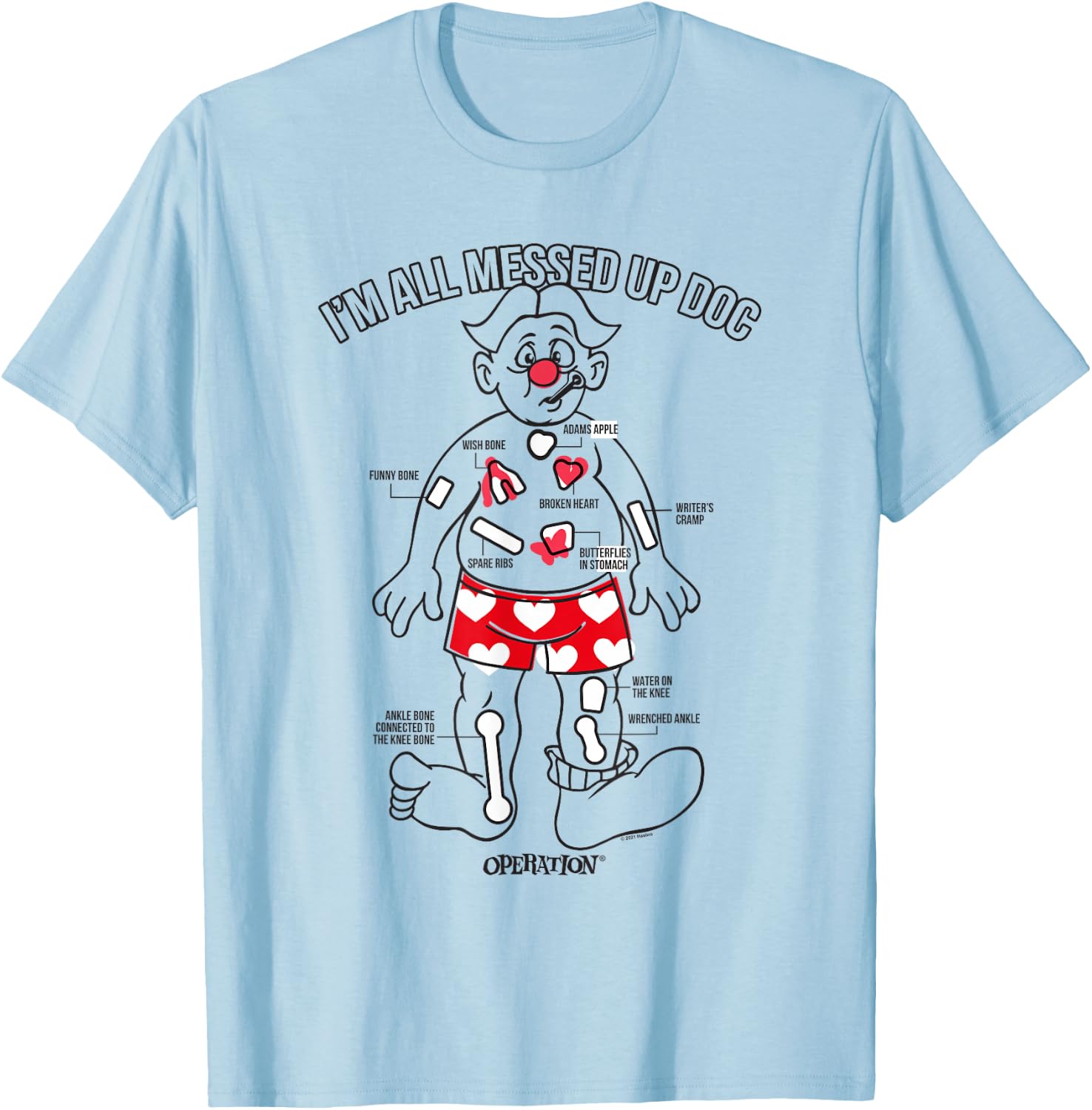 Operation I'm All Messed Up Doc T-Shirt - T-Shirt | Light Blue