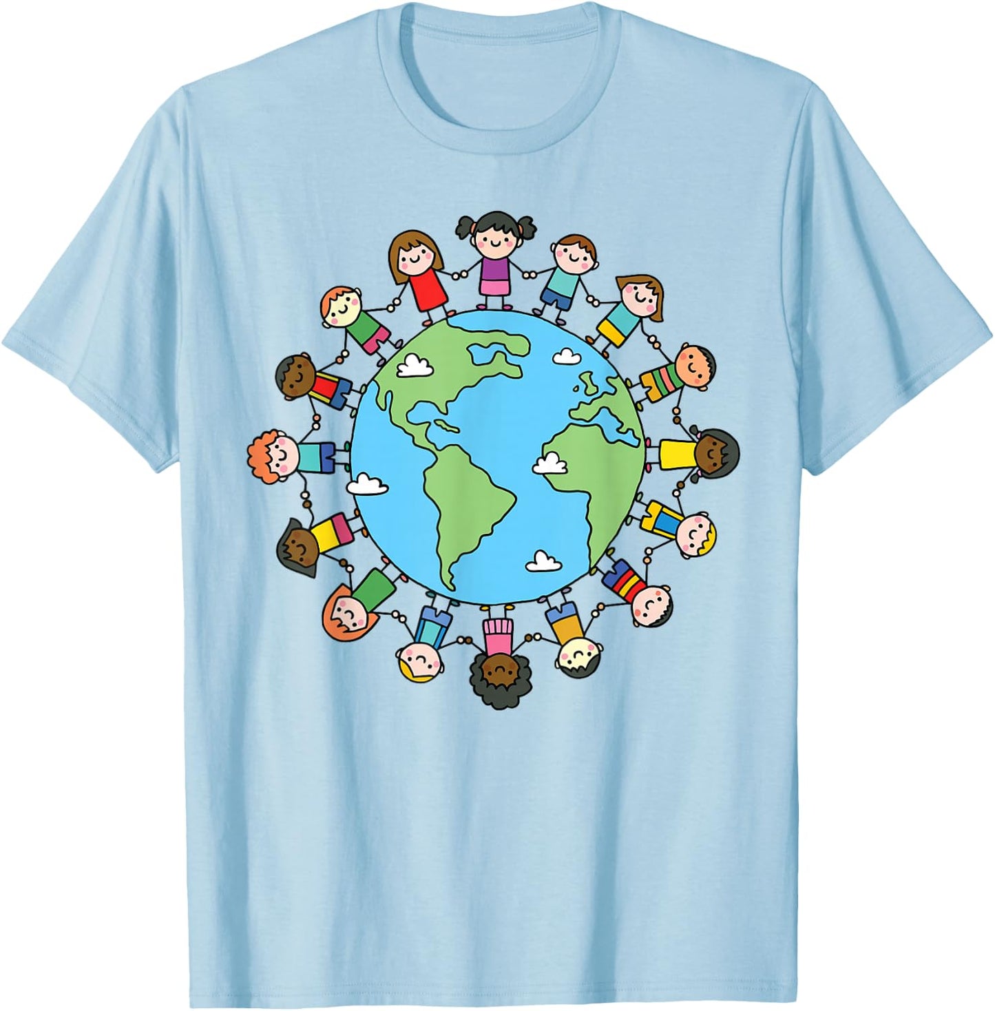 Earth Day 2026 Boys Girls Environment Nature Planet Teacher T-Shirt - T-Shirt | Light Blue