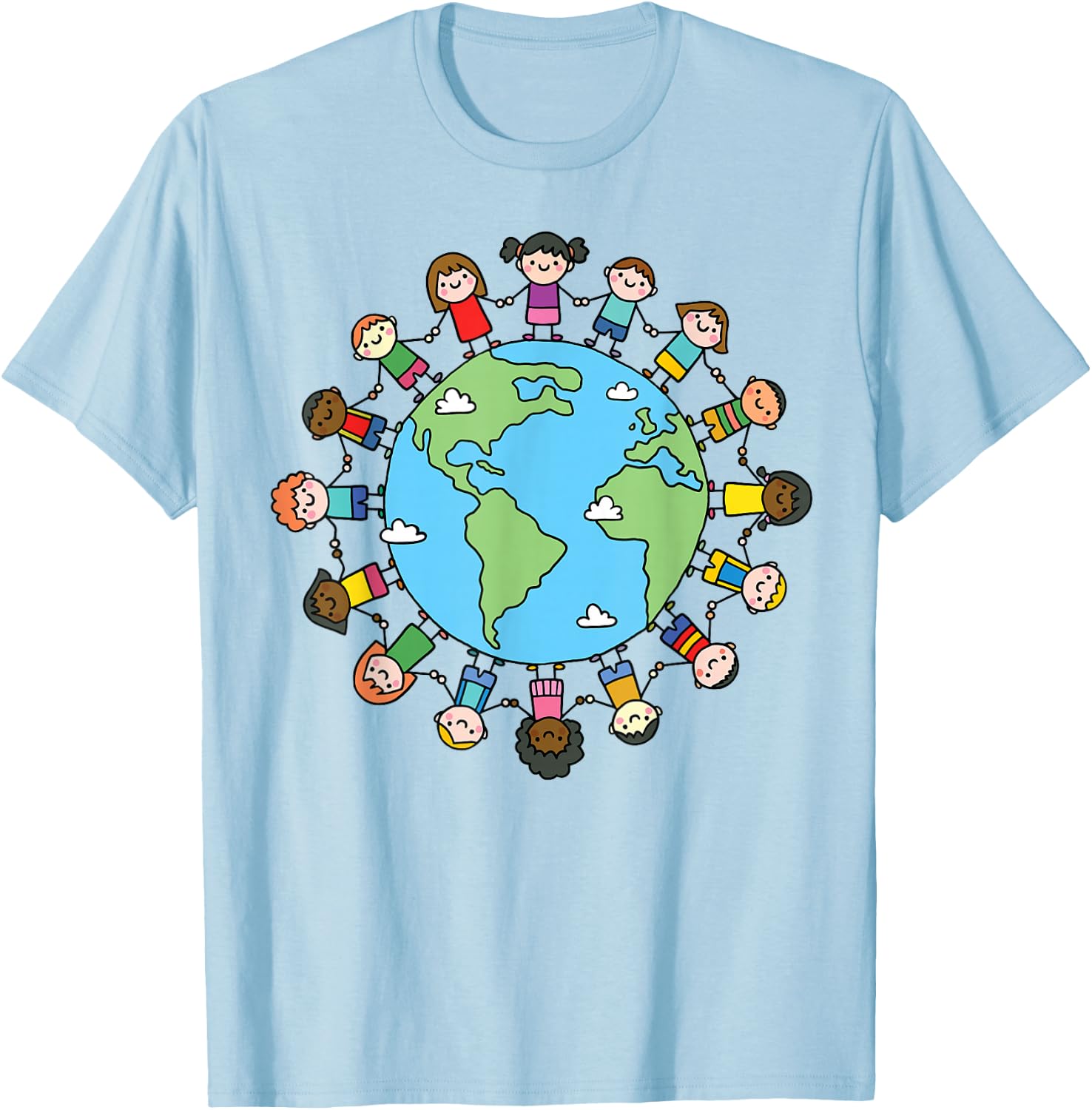 Earth Day 2026 Boys Girls Environment Nature Planet Teacher T-Shirt - T-Shirt | Light Blue