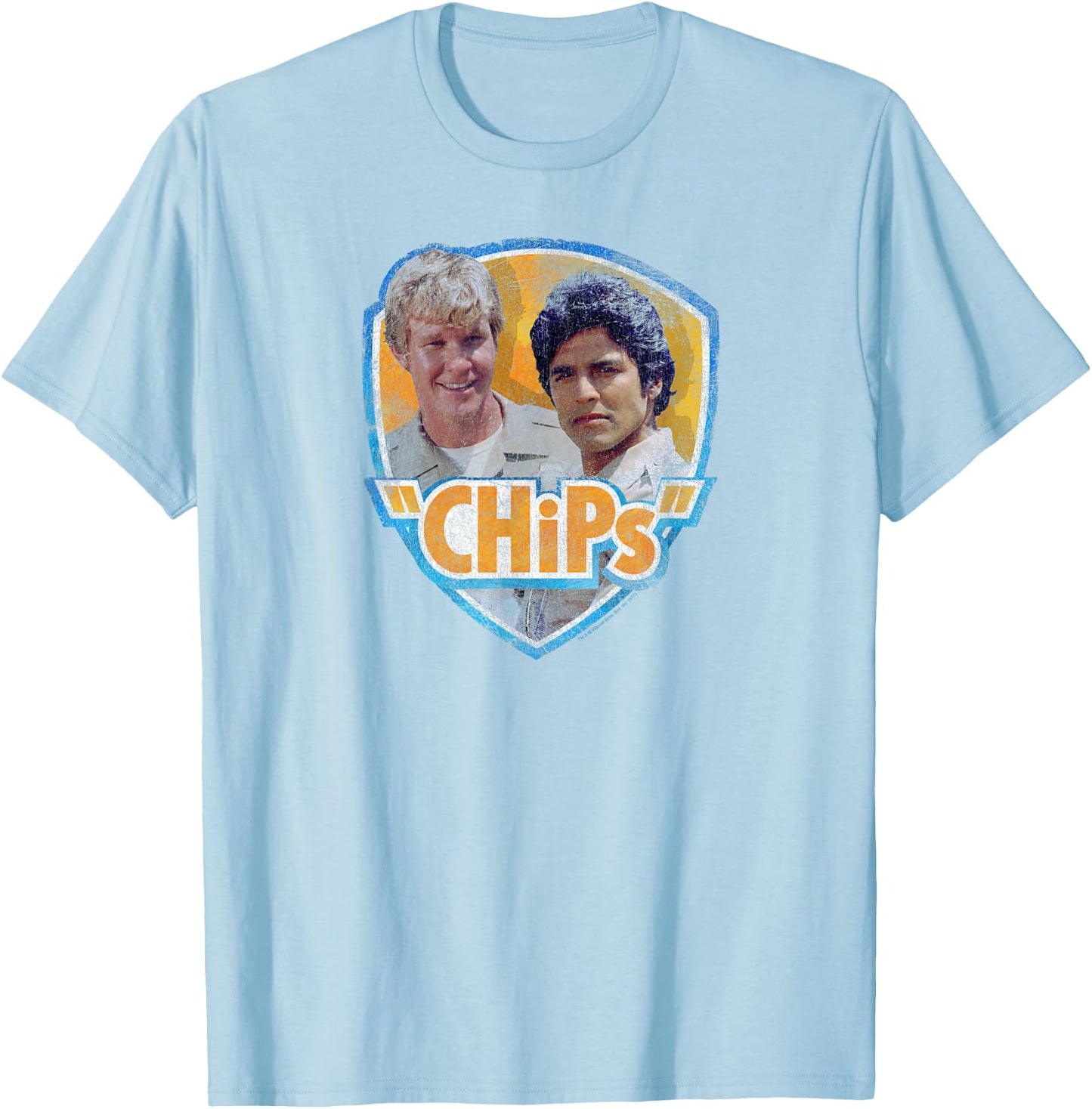 Chips TV Series Characters T-Shirt - T-Shirt | Light Blue