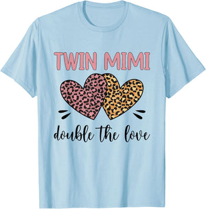 Twin Mimi Double The Love Mimi Of Twins T-Shirt - T-Shirt | Light Blue