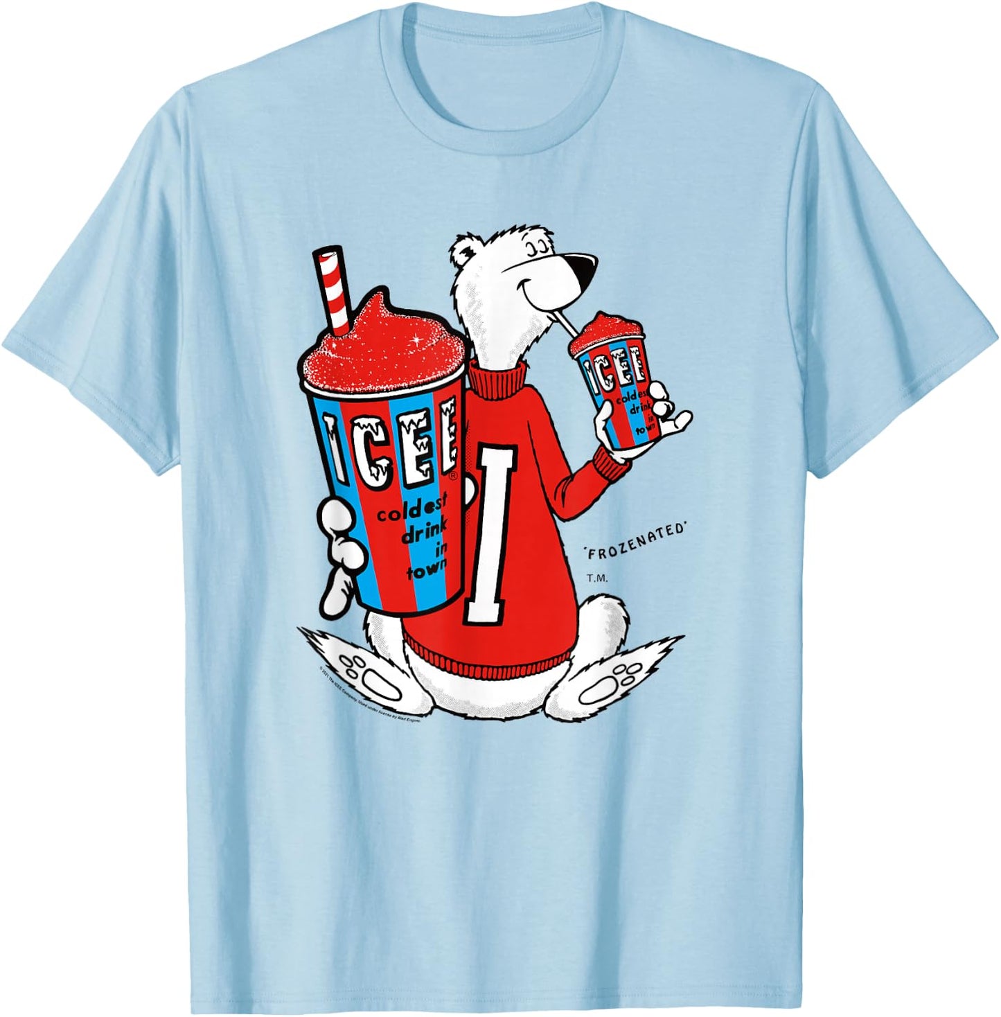 ICEE Bear Classic Coldest Frozen Drink Around T-Shirt - T-Shirt | Light Blue