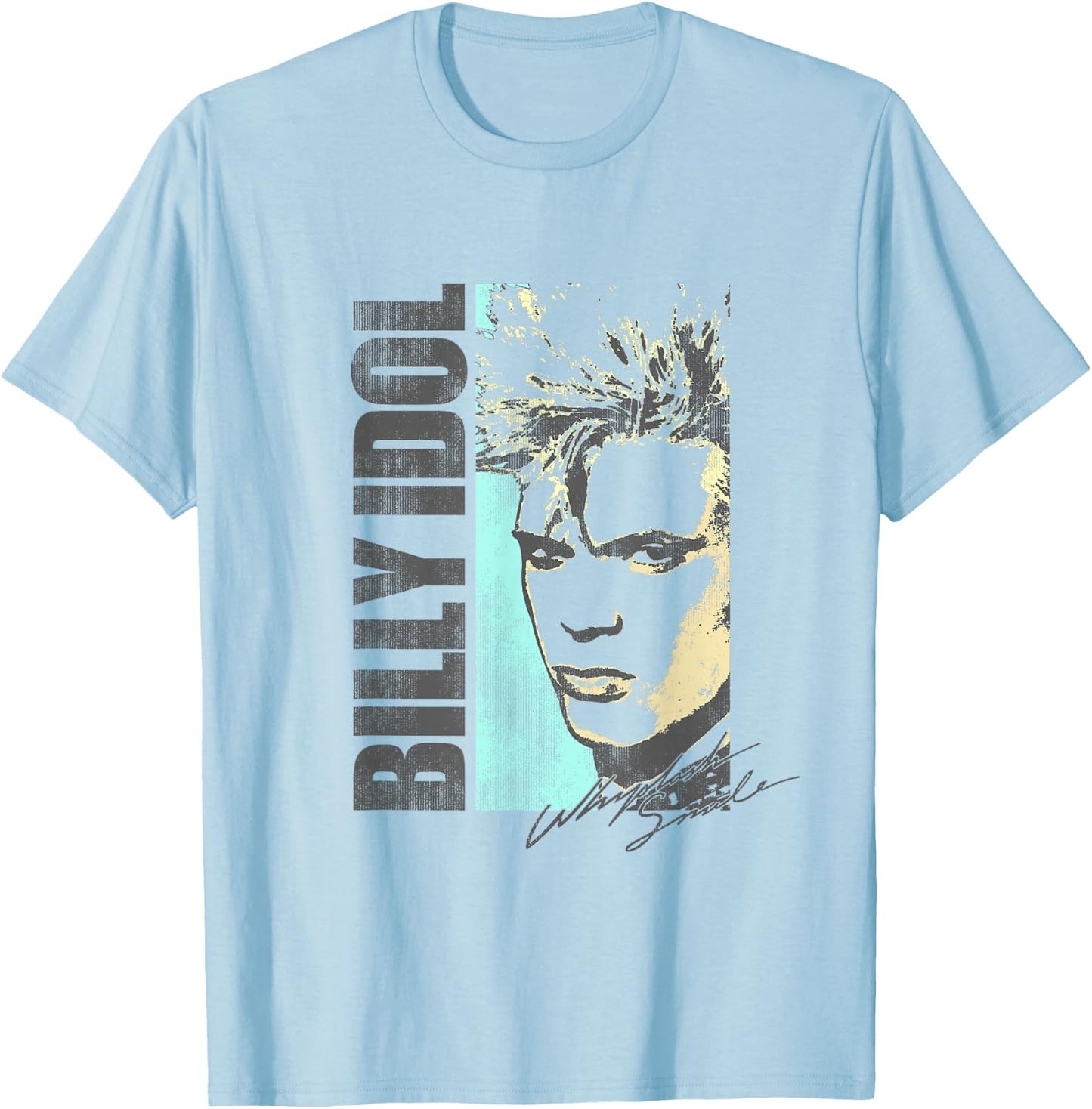 Billy Idol - Whiplash Smile T-Shirt - T-Shirt | Light Blue