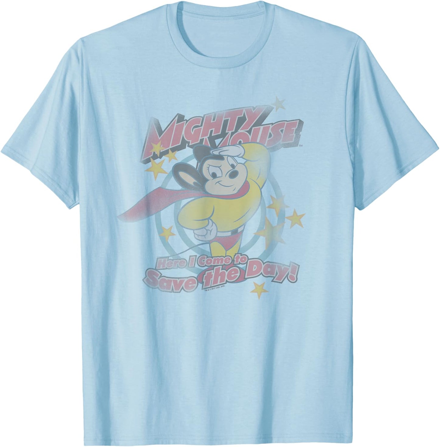 Mighty Mouse at Your Service T-Shirt - T-Shirt | Light Blue