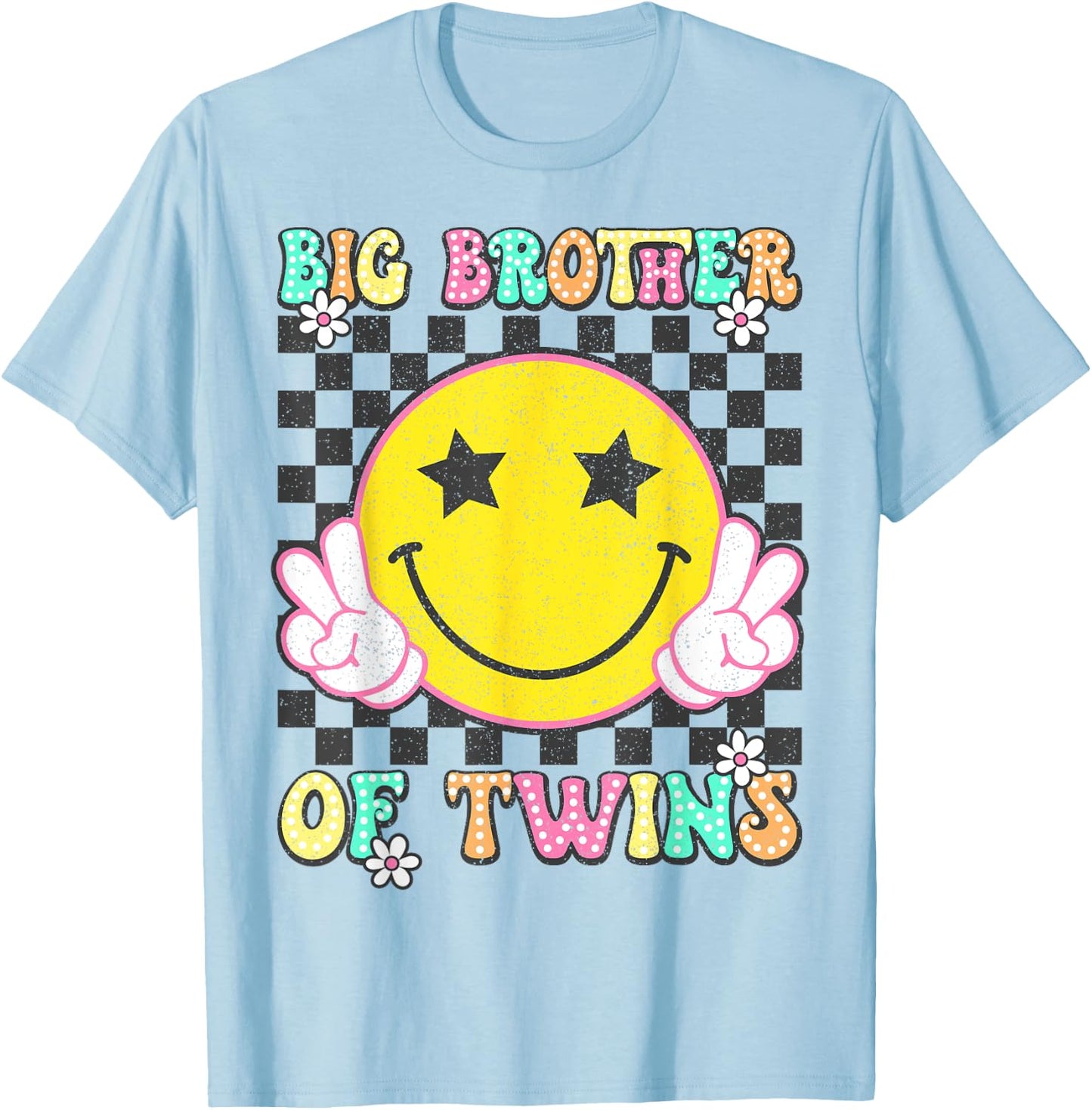 Big Brother Of Twins Older Brother of Twin Announcement T-Shirt - T-Shirt | Light Blue