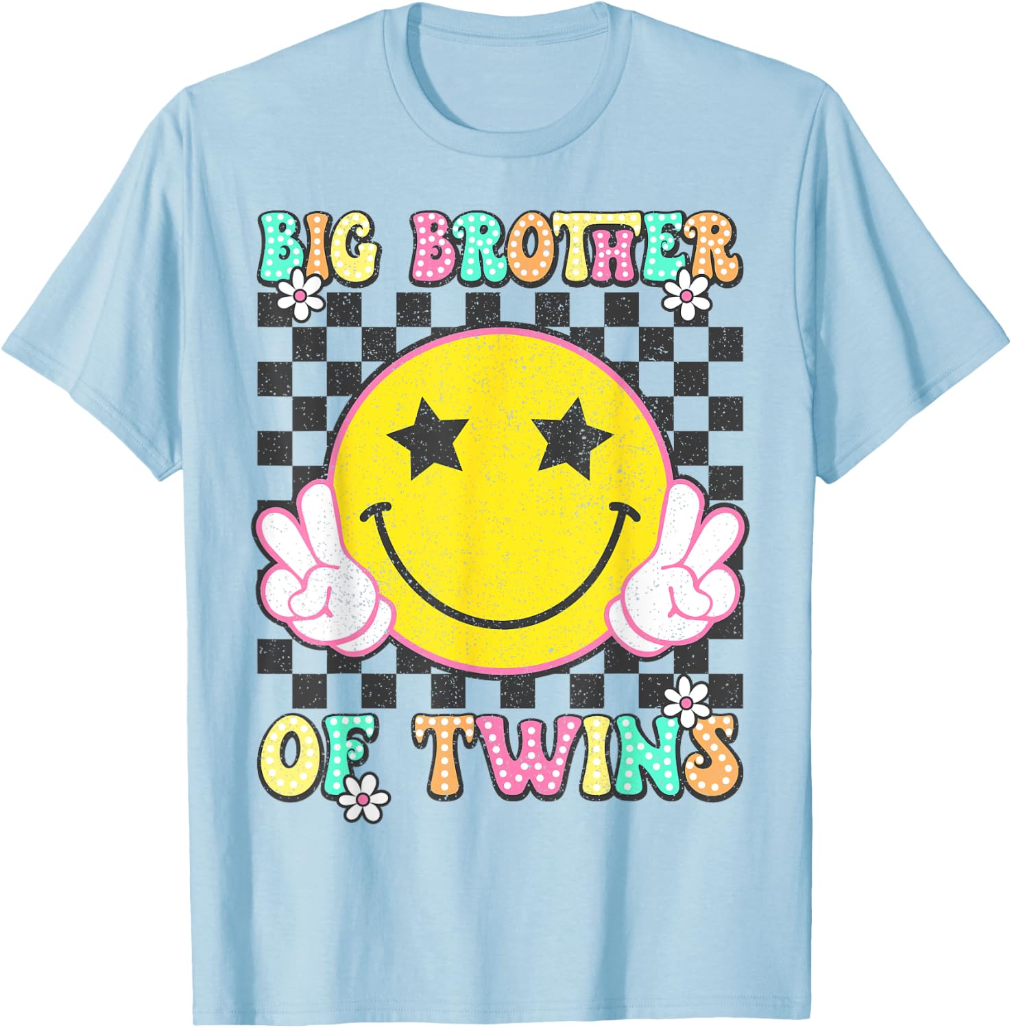 Big Brother Of Twins Older Brother of Twin Announcement T-Shirt - T-Shirt | Light Blue