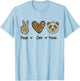 Peace Love Panda Leopard Wild Animals Lovers Men Women Kids T-Shirt - T-Shirt | Light Blue