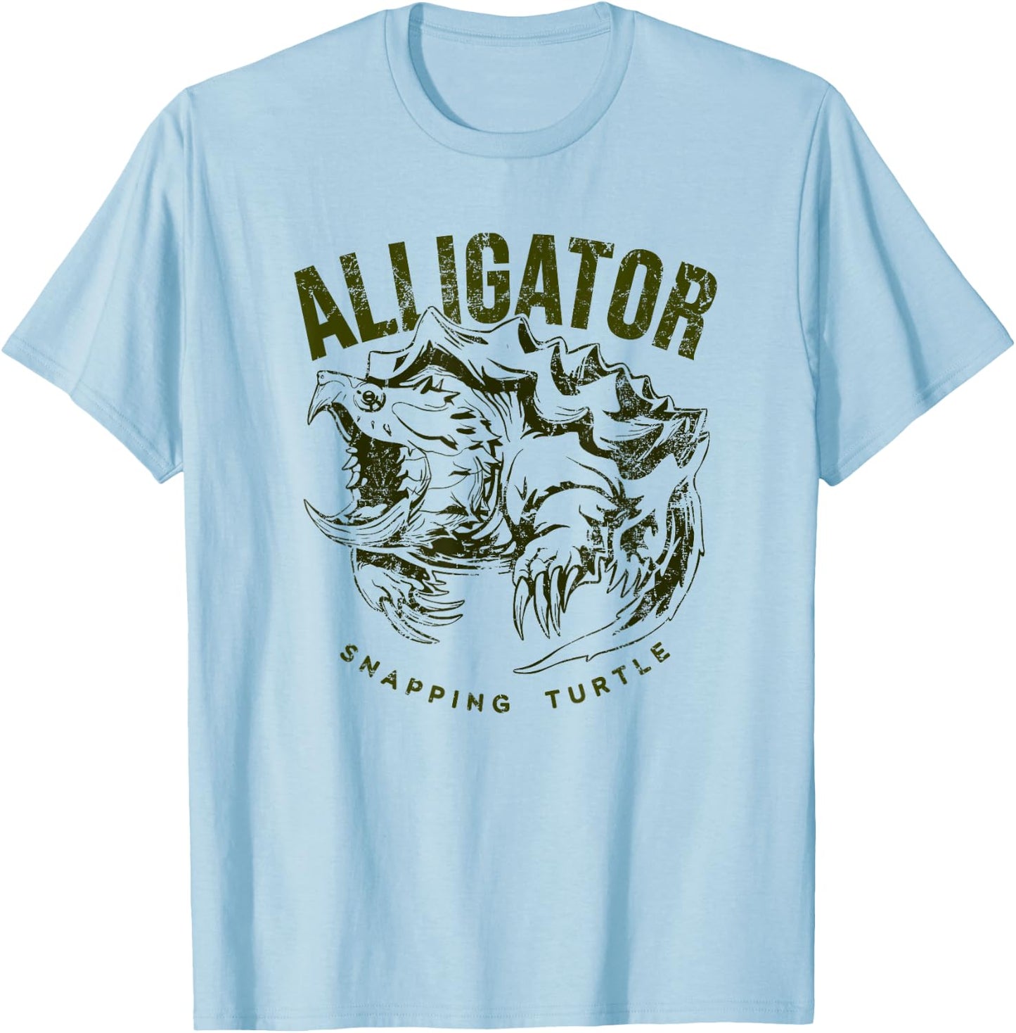 Alligator snapping turtle, vintage design for reptile lovers T-Shirt - T-Shirt | Light Blue