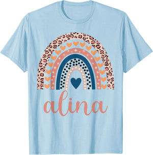 Alina Alina Name Birthday Shirt Gift T-Shirt - T-Shirt | Light Blue