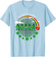 Kiss Me I'm Grateful Leprechauns Rainbow St Patricks Day T-Shirt - T-Shirt | Light Blue