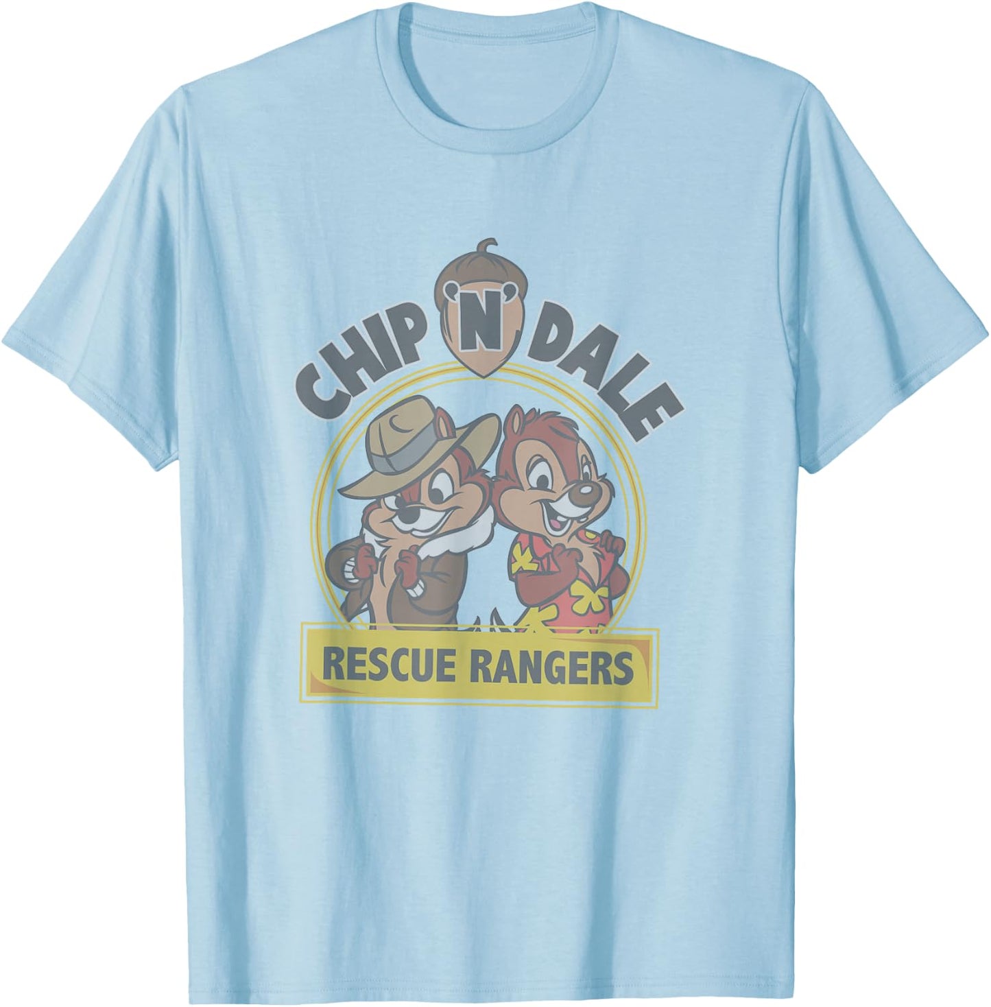 Disney Chip 'n' Dale Rescue Rangers Iconic Logo T-Shirt - T-Shirt | Light Blue