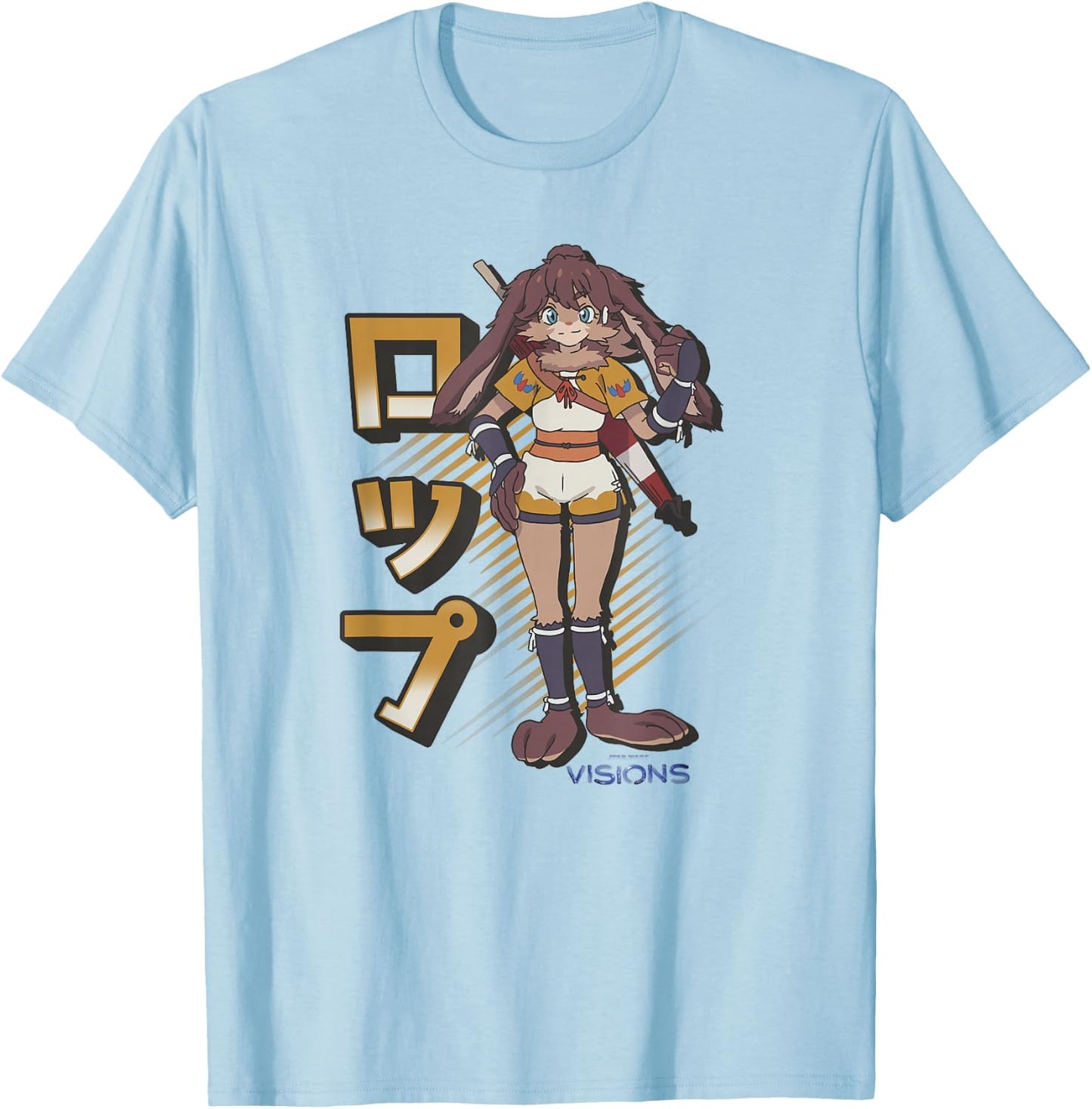 Star Wars Visions Lop And Ocho Kanji Poster T-Shirt - T-Shirt | Light Blue