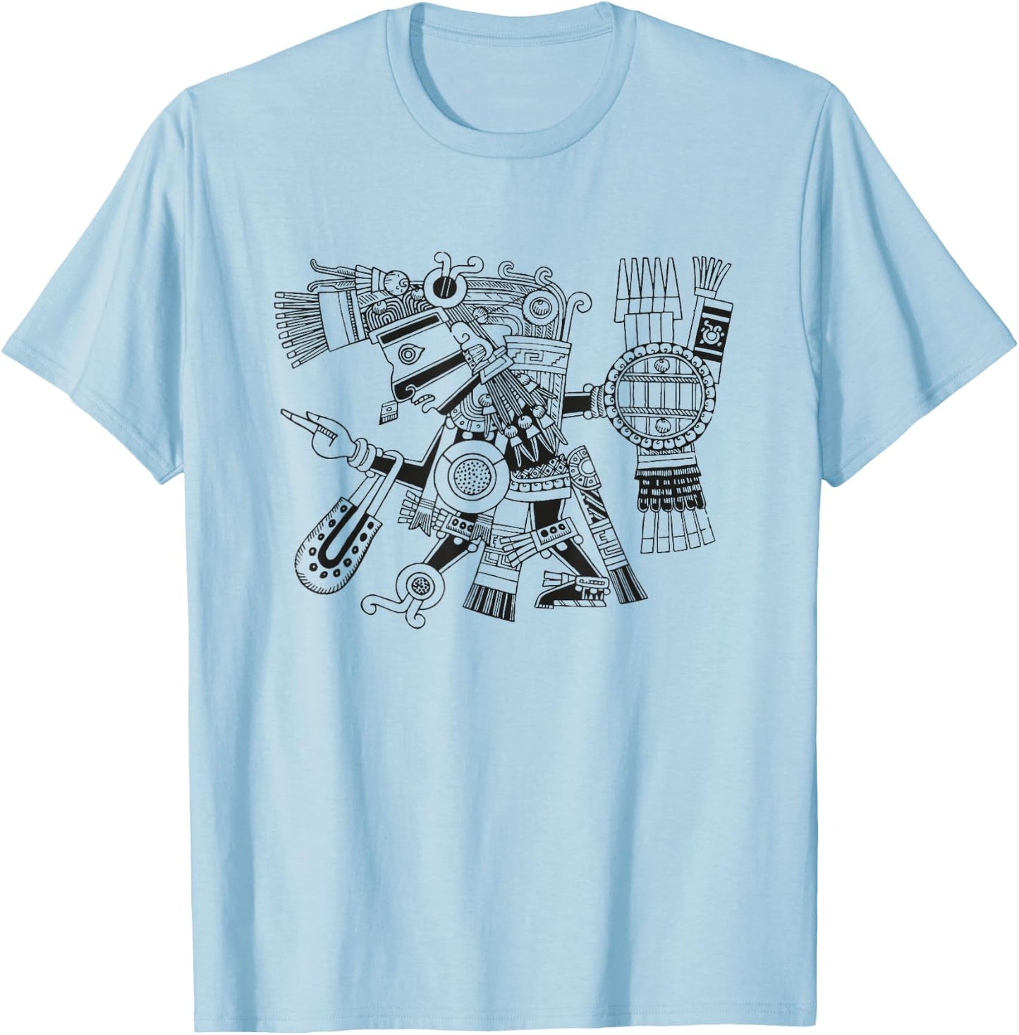 Maya patron deity Tezcatlipoca warrior Aztec Indians Mexico T-Shirt - T-Shirt | Light Blue
