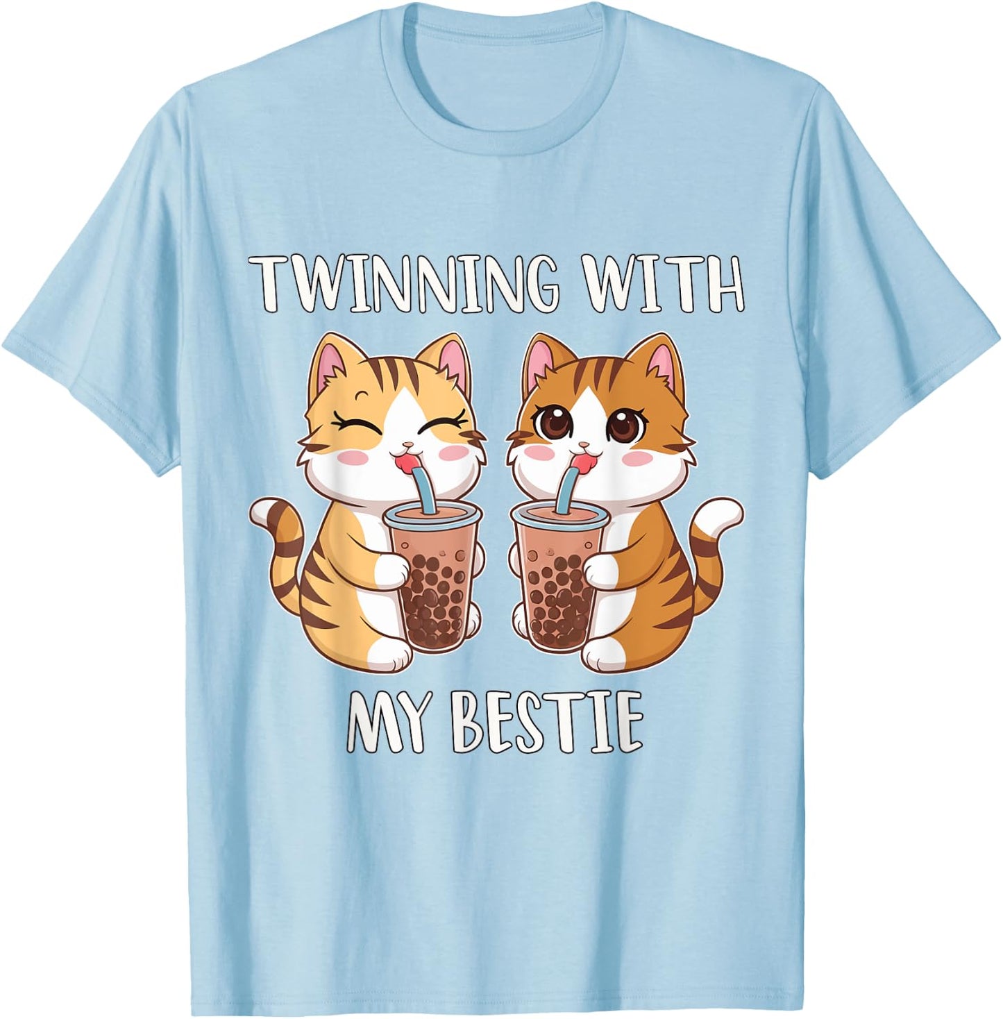 Twinning With My Bestie, Friends Spirit Week Girls Kids Day T-Shirt - T-Shirt | Light Blue