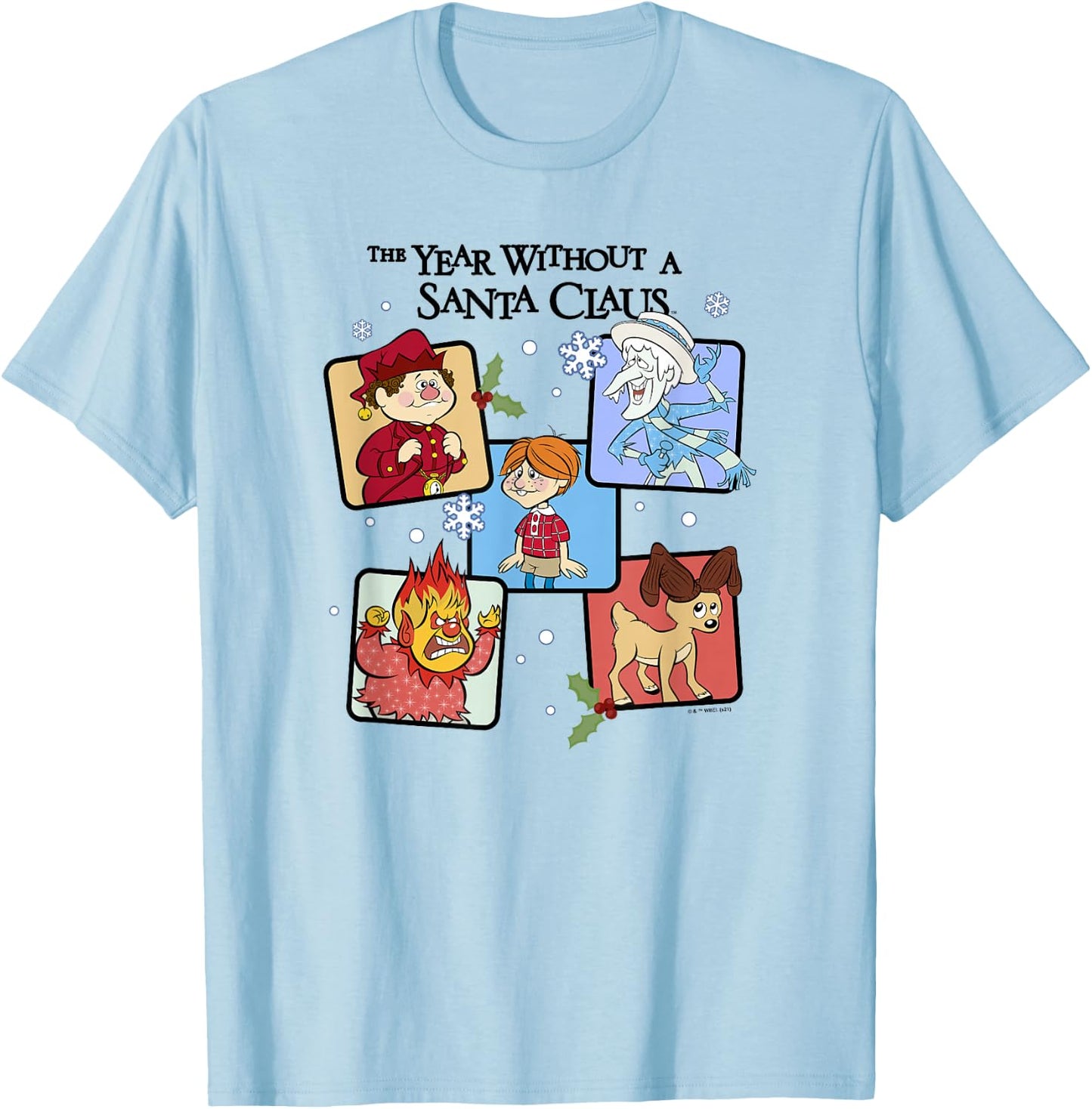 The Year Without A Santa Claus Group Shot Box Up T-Shirt - T-Shirt | Light Blue