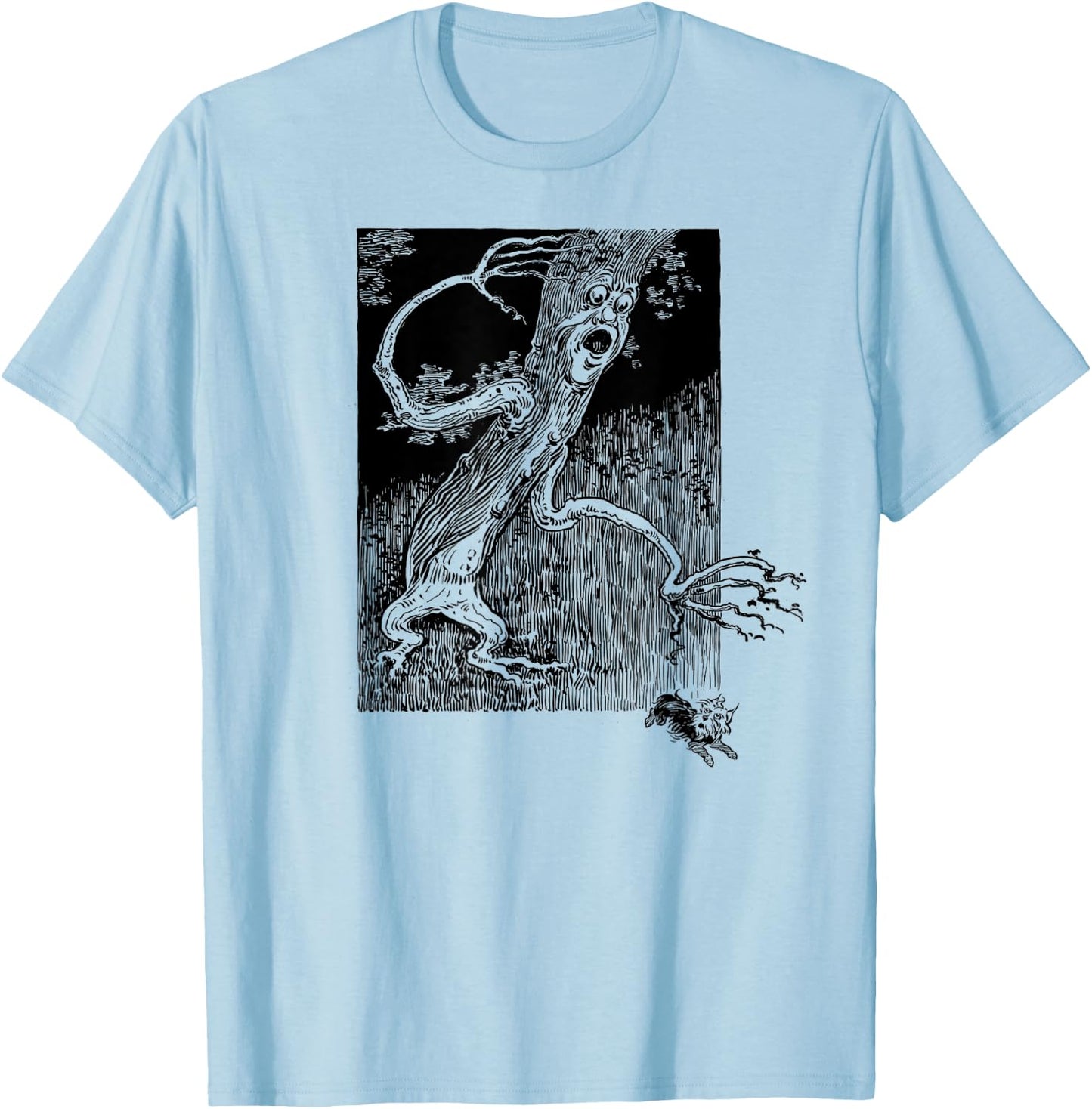 Vintage Wizard Of OZ Book Toto Dog -Fighting Tree T-Shirt - T-Shirt | Light Blue