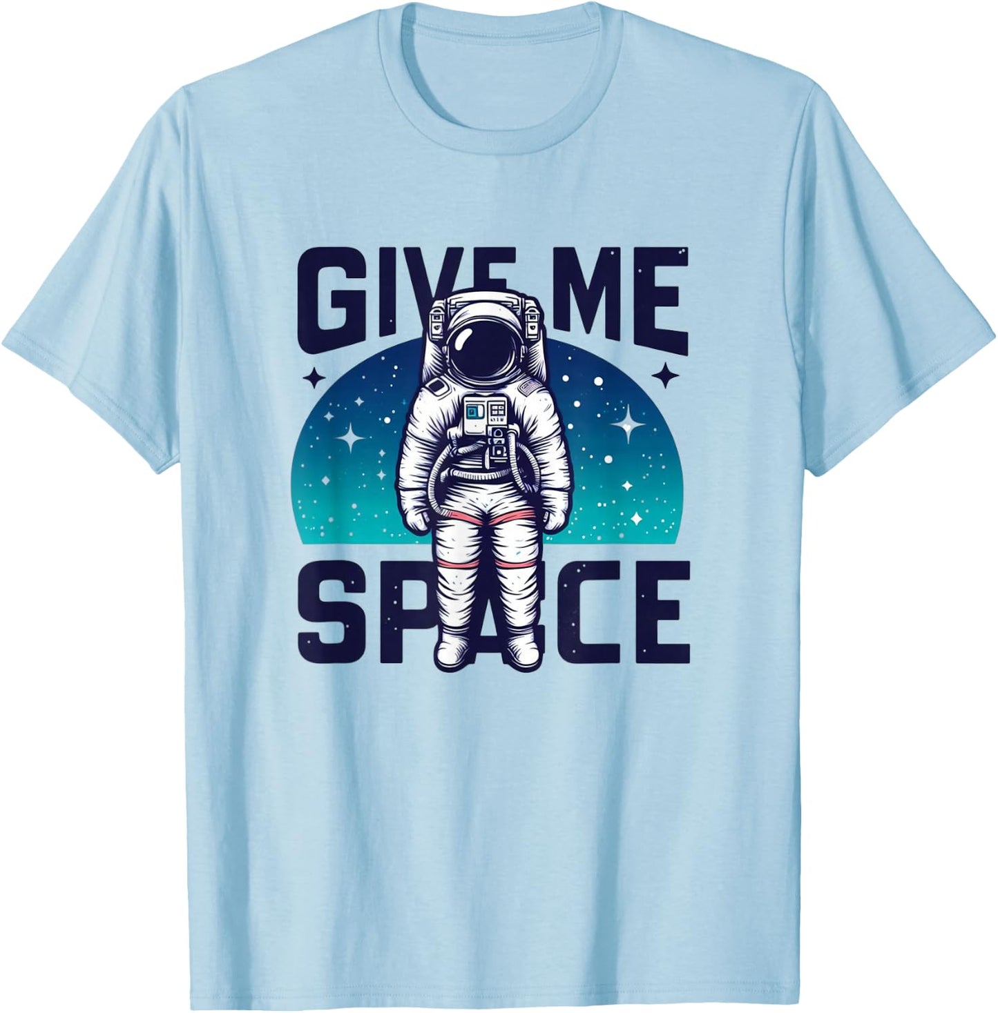 Give Me Space Astronaut Galaxy Adventure Graphic Graphic T-Shirt - T-Shirt | Light Blue