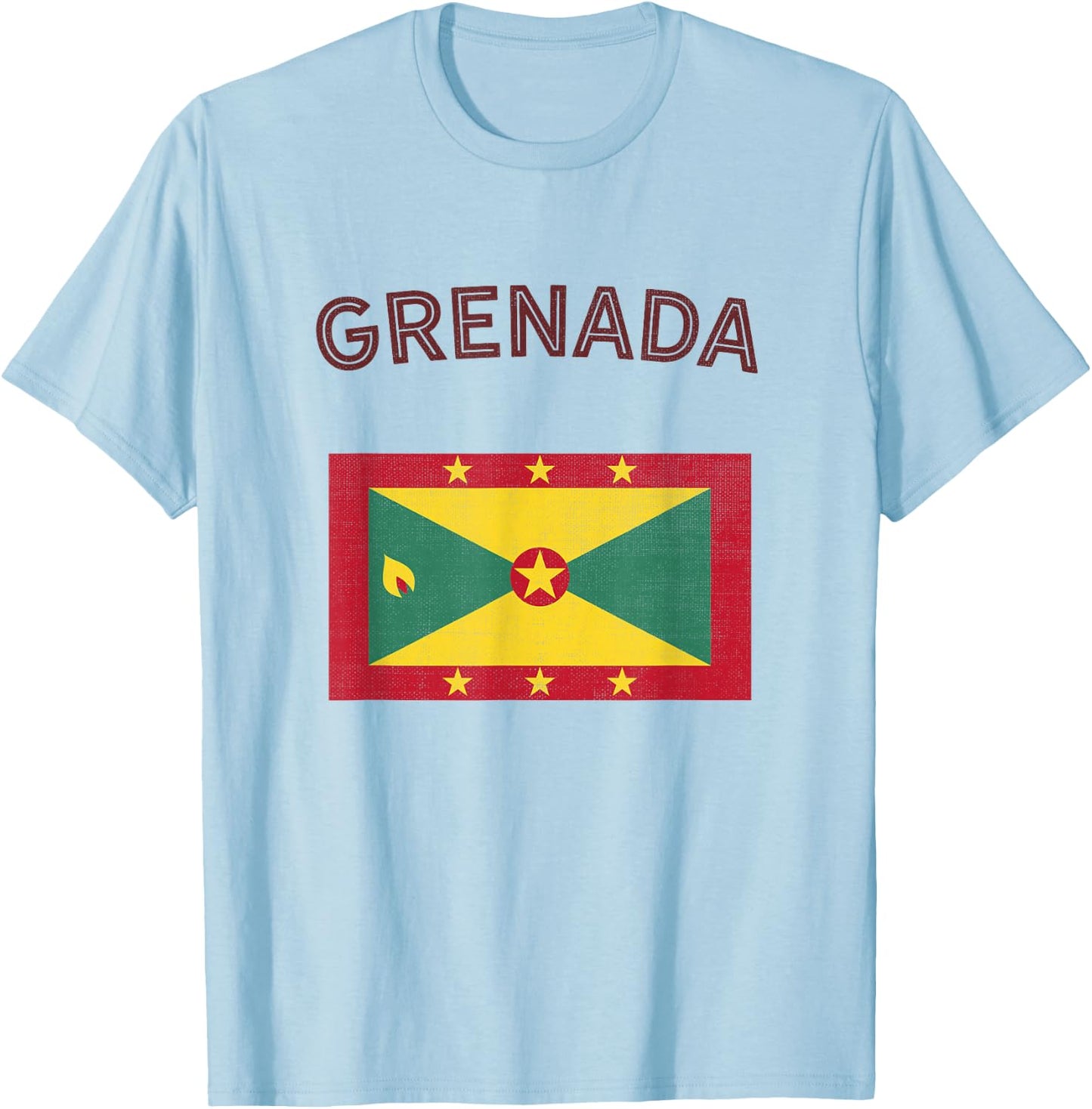 Grenada Flag T-Shirt - T-Shirt | Light Blue