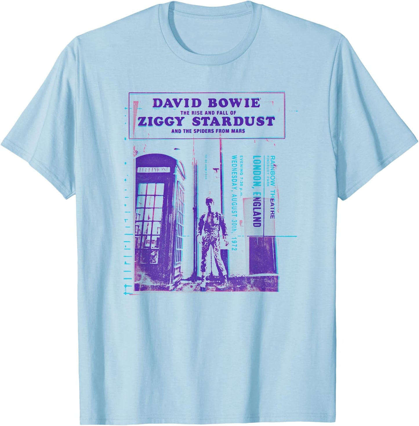 David Bowie - Spiders from Mars T-Shirt - T-Shirt | Light Blue