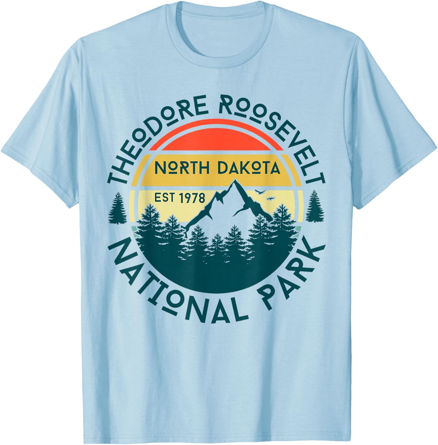 Theodore Roosevelt National Park T-Shirt - T-Shirt | Light Blue