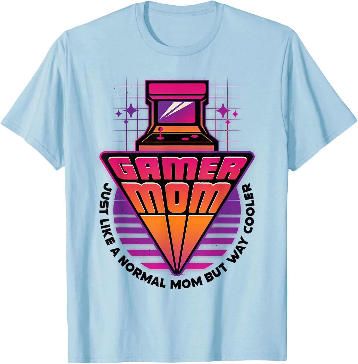 Gamer Mom Mother's Day Arcade Video Game Gaming Mommy Mama T-Shirt - T-Shirt | Light Blue