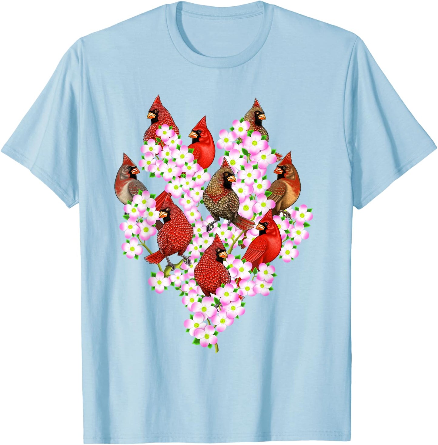 Red Cardinal Bird bird watchers T-Shirt - T-Shirt | Light Blue
