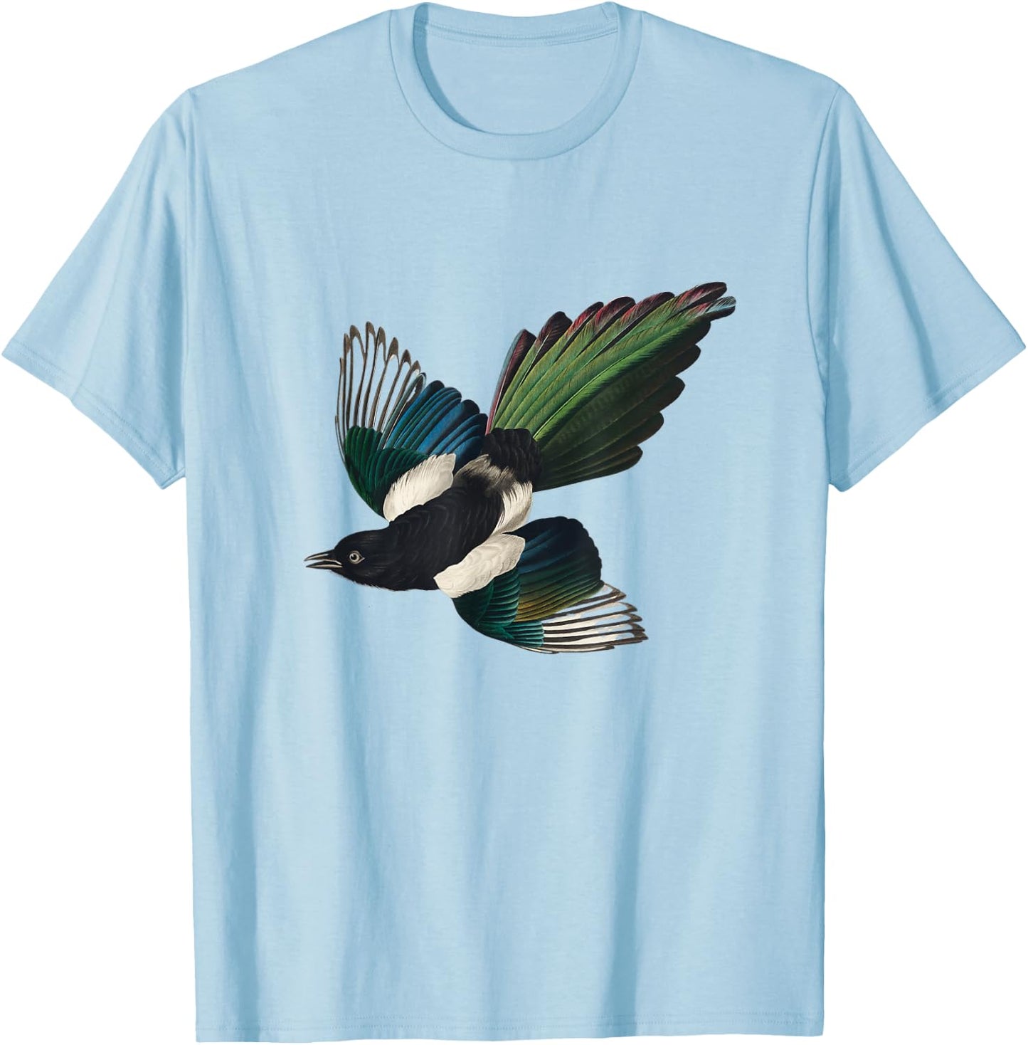 Magpie Bird T-Shirt - T-Shirt | Light Blue