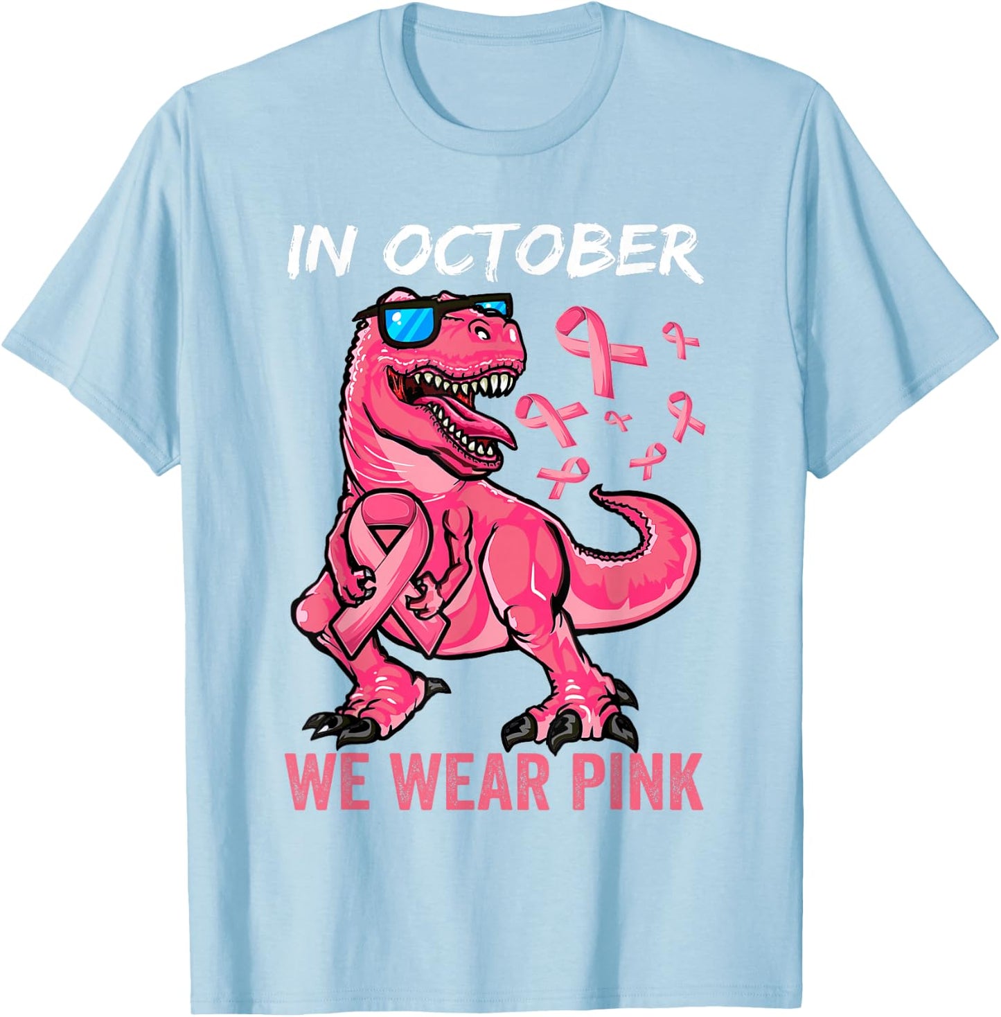 Breast Cancer Shirt for Boys, Breast Cancer Shirts for Kids T-Shirt - T-Shirt | Light Blue