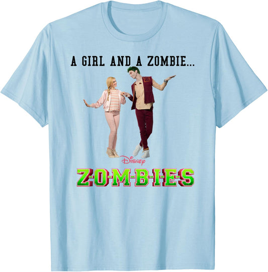 Disney - Zombies A Girl and A Zombie T-Shirt - T-Shirt | Light Blue