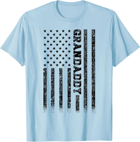 Grandaddy American Flag Women Kids Men T-Shirt - T-Shirt | Light Blue