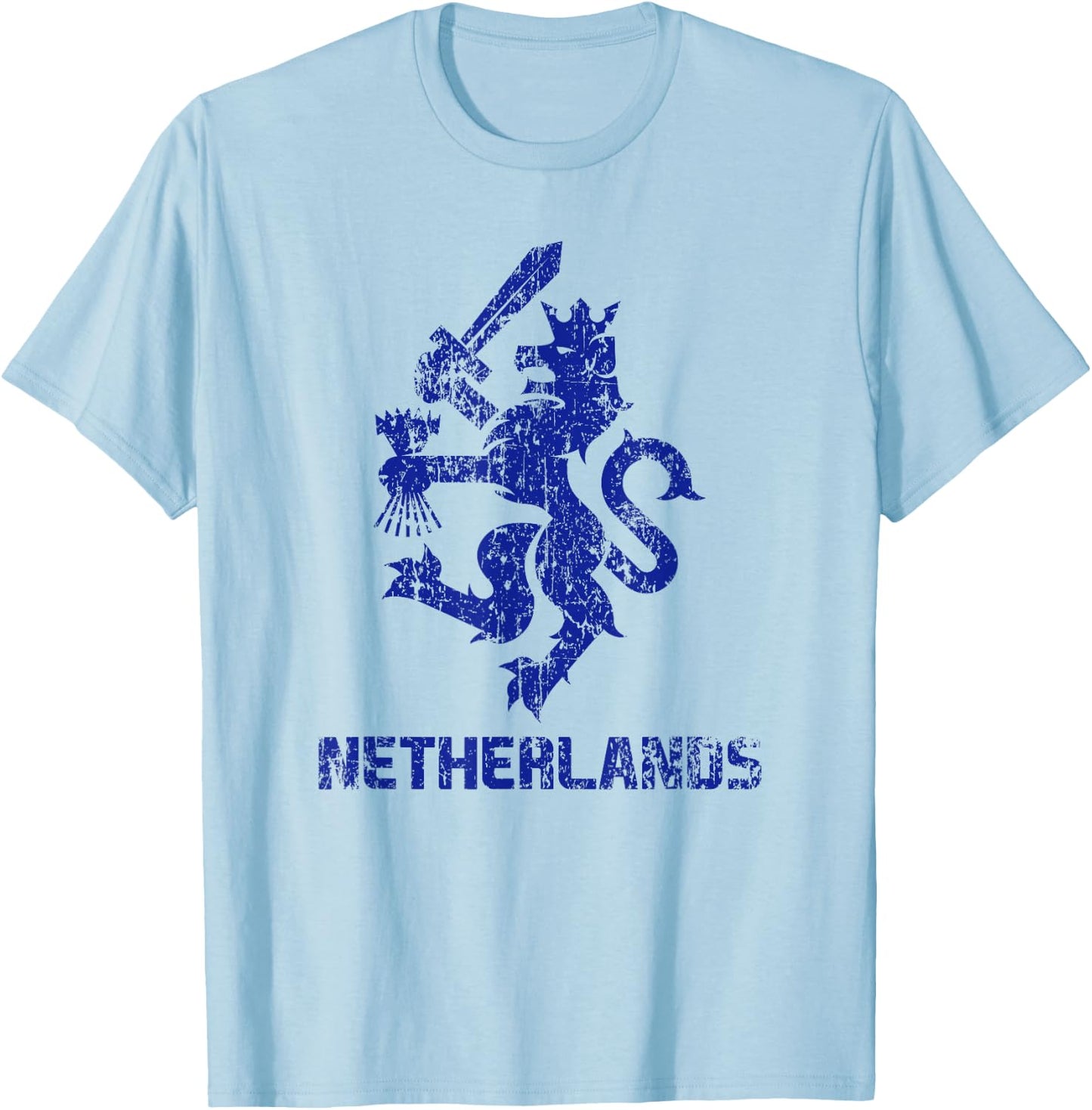 Netherlands Flag Dutch Lion Nederland International Country T-Shirt - T-Shirt | Light Blue