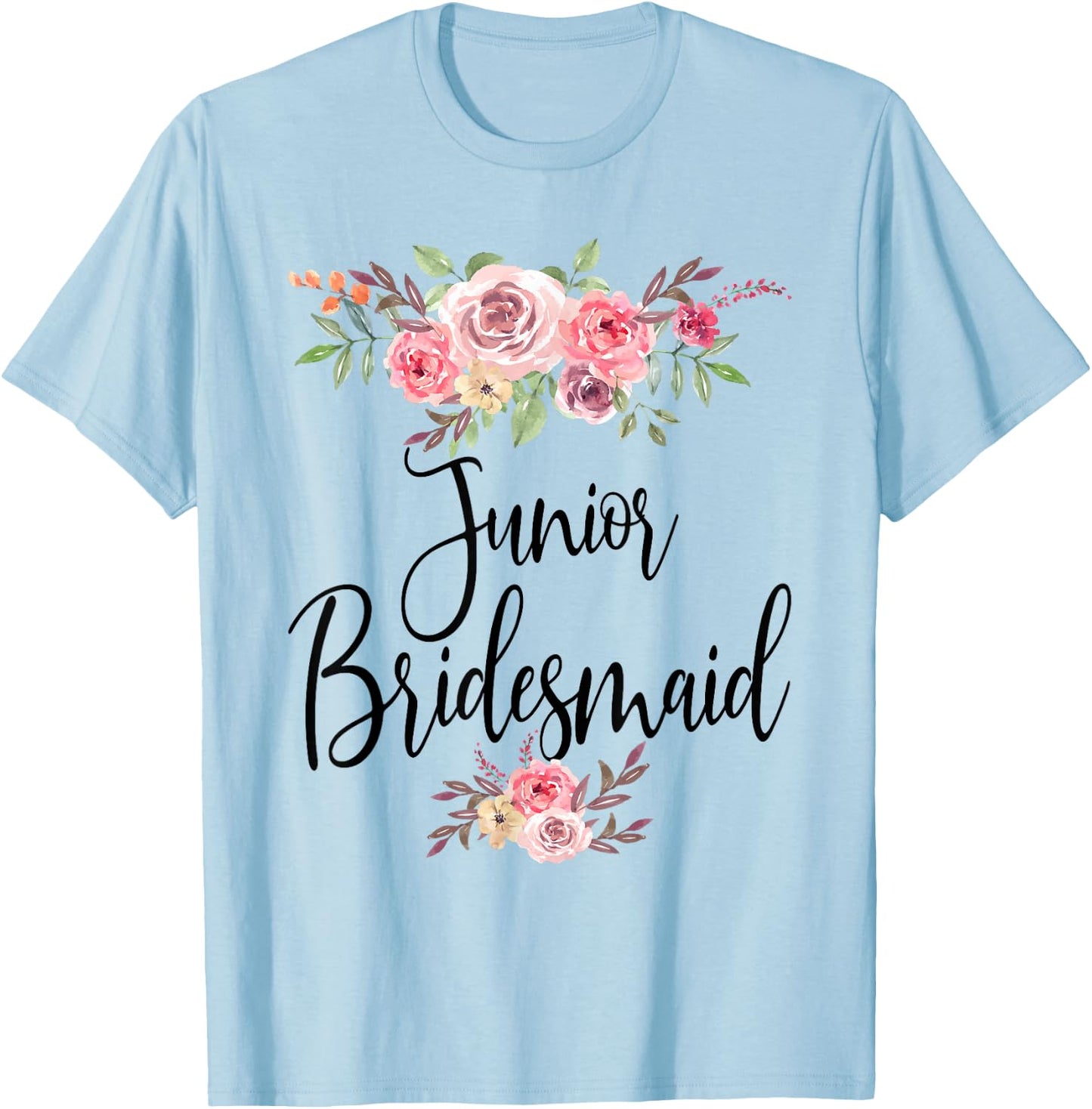 Junior Bridesmaid Wedding Bridal Party T-Shirt - T-Shirt | Light Blue