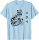 Korea: Hangul Alphabet & Traditional Korean Tiger T-Shirt - T-Shirt | Light Blue