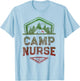 Vintage CAMP NURSE Staff Summer FOMO Campground Crew RN T-Shirt - T-Shirt | Light Blue