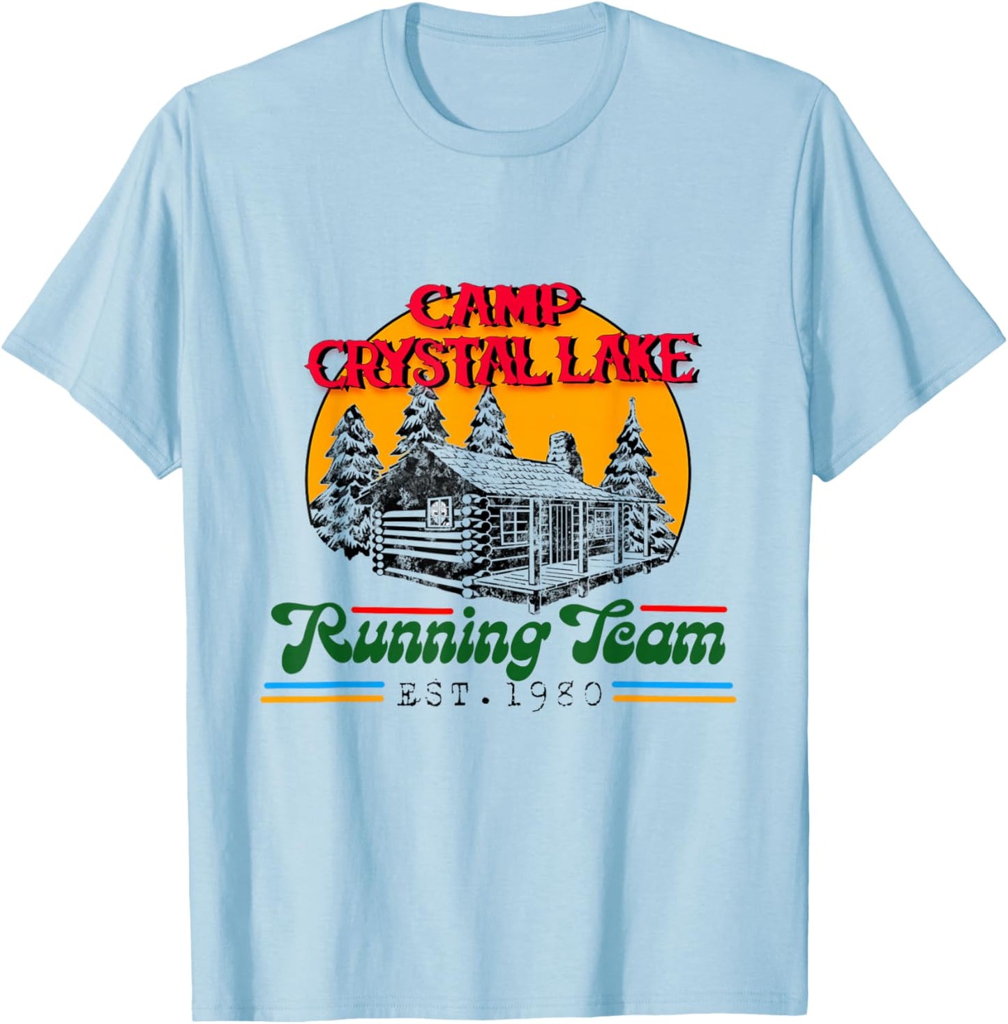 Crystal Lake Running Team T-Shirt - T-Shirt | Light Blue