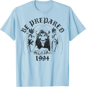 Disney The Lion King Scar Be Prepared 1994 T-Shirt - T-Shirt | Light Blue